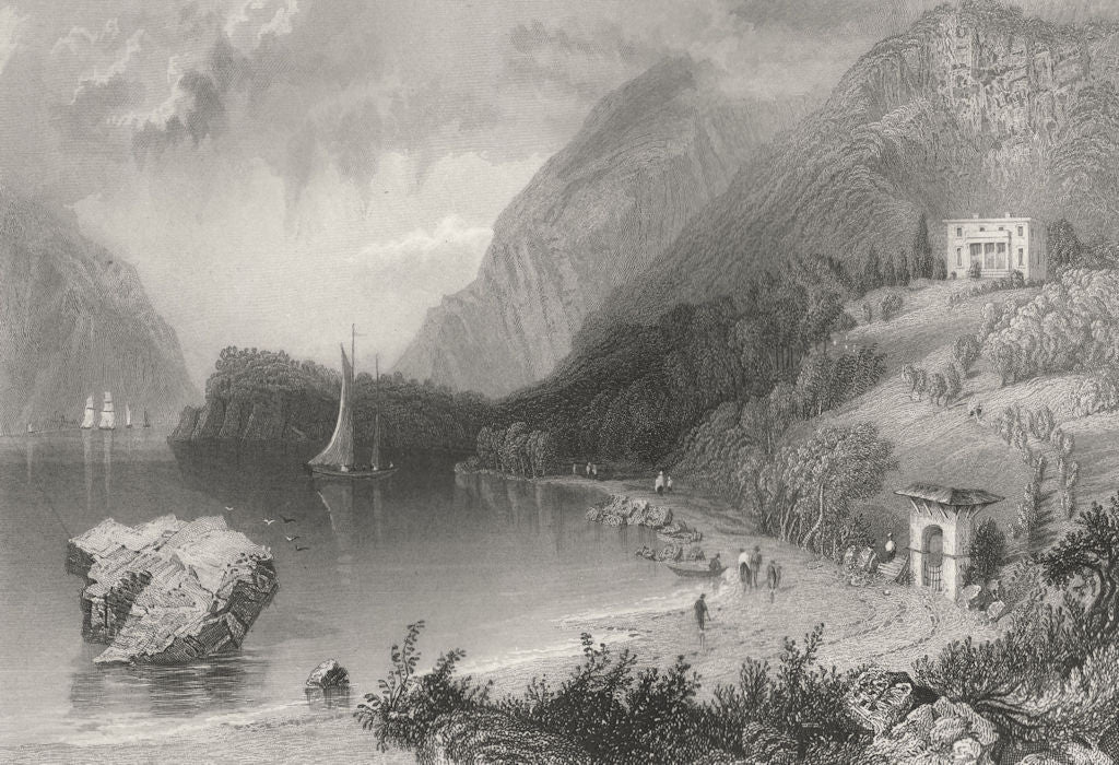 Undercliff, near Cold Spring. Gen George P Morris seat. New York. BARTLETT 1840